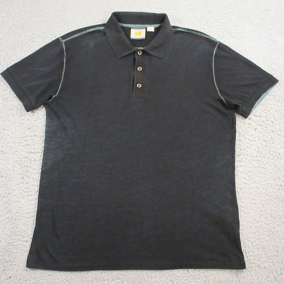 Hugo Boss‎ Orange Mens Polo Shirt size L Burn Out Short Sleeve - Picture 1 of 10